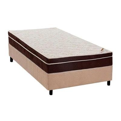 Cama Box Solteiro: Colchão Ortopédico Ortobom Exclusive OrtoPillow + Base CRC Suede Clean(88x188)