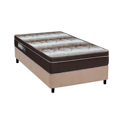 Cama Box Solteiro: Colchão Ortopédico Ortobom Light OrtoPillow + Base CRC Suede Clean(88x188)