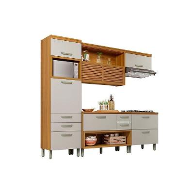 Cozinha Completa Princesa 4 Peças (1 Armário + 2 Balcões + 1 Paneleiro) C4p16 Freijo/off White