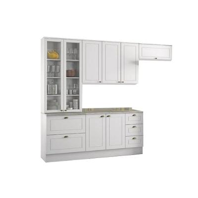 Cozinha Modulada Henn Americana  5 Peças (2 Armários + 1 Balcão + 1 Paneleiro + 1 Complemento) C5P14 Branco
