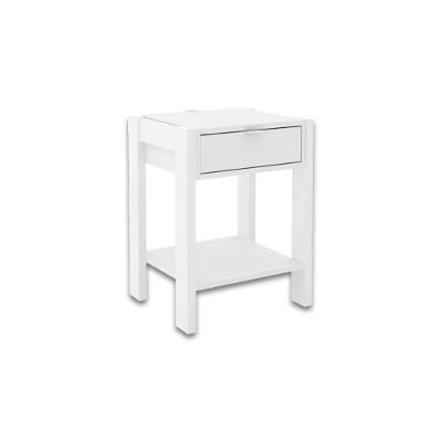 Mesa Cabeceira Casal AZ1016 c/ 1 Gaveta Branco - Tecno Mobili