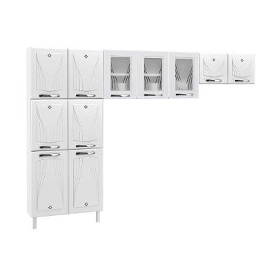 Cozinha Compacta Star New 3 Peças (2 Armários + 1 Paneleiro) CPT106 Branco - Telasul