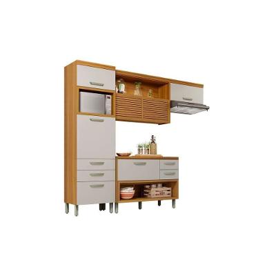 Cozinha Compacta Princesa 3 Peças (balcão + Aéreo + Paneleiro) C3p23 Freijo/off White - Nesher