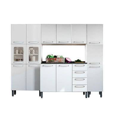 Cozinha Completa Evidence 4 Peças (1 Armário + 1 Balcão + 2 Paneleiros) C4P53 Branco - Bertolini