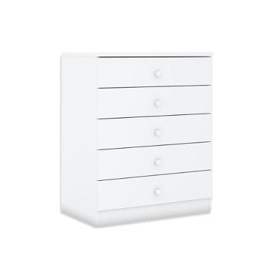 Cômoda Bebê Bala de Menta 5 Gavetas Branco - Henn