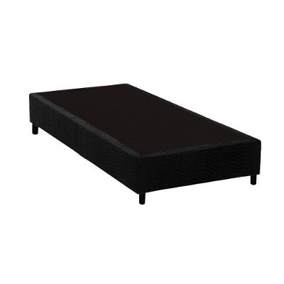 Cama Box Base Solteiro Universal Suede Black (78X188X20) - Costa Rica
