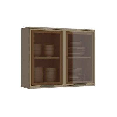 Armário Aéreo Cozinha Modulado  Connect c/ 2 Portas c/Vidro Duna - Henn