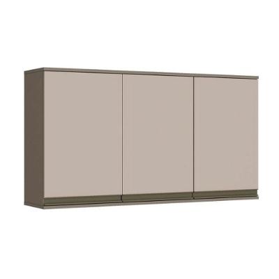 Armário Aéreo p/ Cozinha Connect 3 Portas 120cm Duna/Cristal - Henn