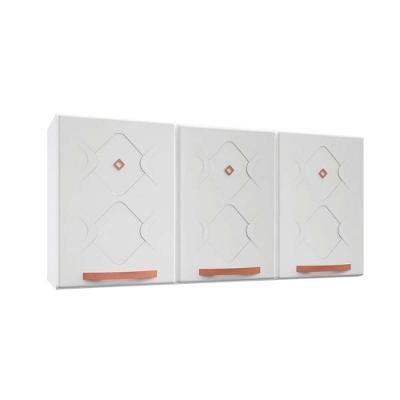 Armário Aéreo Cozinha Modulado  Mirage New c/ 3 Portas Branco - Telasul
