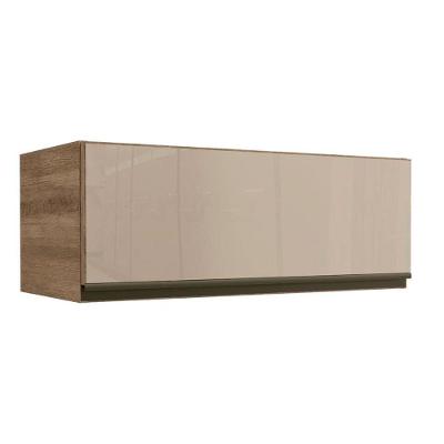 Armário Aéreo Cozinha Modulado  Maxxi G770 1 Porta Basculante c/ Vidro Nogal - Kappesberg
