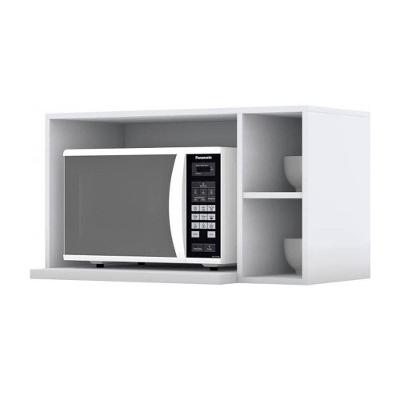 Armário Aéreo p/ Cozinha  Americana  Micro-ondas 80cm Branco - Henn
