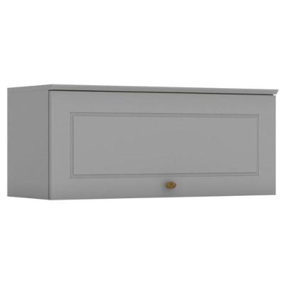 Armário Aéreo p/ Cozinha  Americana 1 Porta Basculante 80cm Cinza - Henn