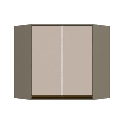 Armário Aéreo p/ Cozinha Canto Oblíquo Connect c/ 2 Portas 83cm Duna/Cristal - Henn