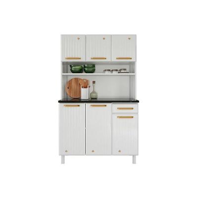 Armário Aéreo p/ Cozinha Diamante Smart c/ 6 Portas e 1 Gaveta 105cm Branco - Telasul