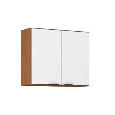 Armário Aéreo p/ Cozinha Firenze 2 Portas 80cm Amendola/Branco - Demóbile