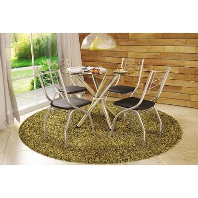 Base Mesa de Jantar Volga M008 s/ Tampo Preto Fosco - Kappesberg