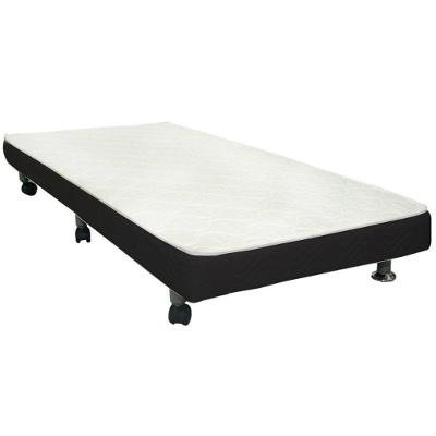 Cama Auxiliar D28 Solteiro  Bordado Nero Black (79x171x11) - Ortobom