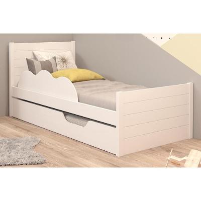 Cama Solteiro Elza c/Auxiliar Branco - Cimol