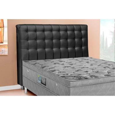 Cabeceira Cama Box Estofada Casal Casal Dama Courano Preto - Simbal