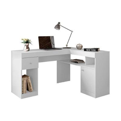Mesa Escrivaninha Juvenil Nilo c/ 1 Porta e 1 Gaveta Branco - Caemmun