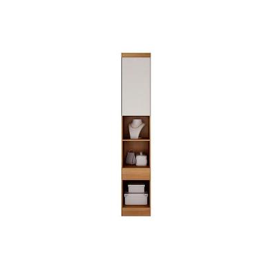 Mesa de Cabeceira Modulada Armário    Rizon c/ 1 Gaveta cor Freijó/FendiOff - Novo Horizonte