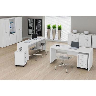 Mesa Secretária Escritório ME4109 Branco - Tecno Mobili