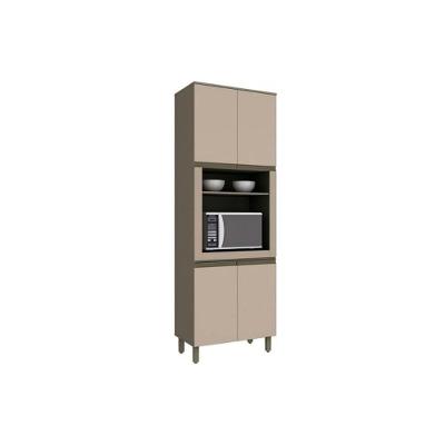 Módulo Cozinha Henn Connect Paneleiro 4 Portas (1 Forno) Duna/cristal