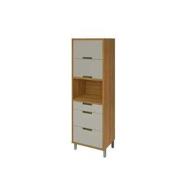 Módulo Cozinha Nesher Imperatriz Paneleiro  c/ 2 Portas e 3 Gavetas (1 Forno) Freijo/Off White