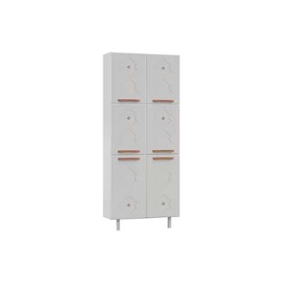Módulo Cozinha Telasul Mirage New Paneleiro  6 Portas (2 c/ Vidro) Branco
