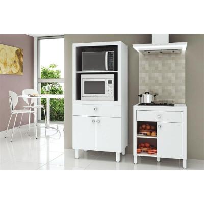Paneleiro de Cozinha  BL-3305 c/ 2 Portas e 1 Gaveta (1 Forno) 68cm Branco - Tecno Mobili