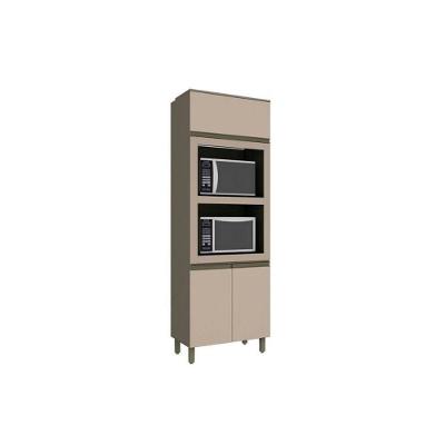Paneleiro de Cozinha Modulado  Connect c/ 3 Portas (2 Fornos) Duna/Cristal - Henn