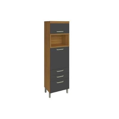 Paneleiro De Cozinha Princesa C/ 2 Portas 3 Gavetas (1 Forno) 64cm Freijo/grafite - Nesher