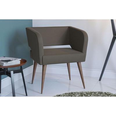 Poltrona Decorativa p/ Sala Antara Queen - Suede Café - Kappesberg