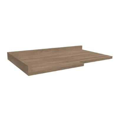 Tampo de Cozinha Modulado  Canto Reto E611 98cm Nogal - Kappesberg