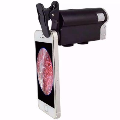Microscópio Lupa Aumento 100x Celular Luz Uv E Branca