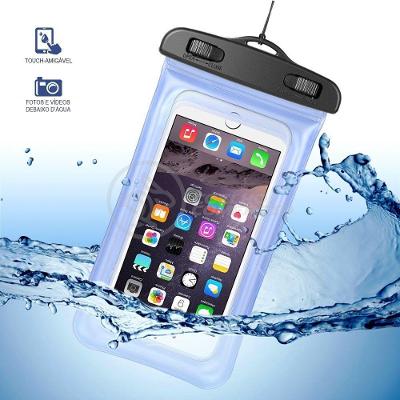Capa Bolsa A Prova Dágua Impermeável Universal Para Celular - Preto