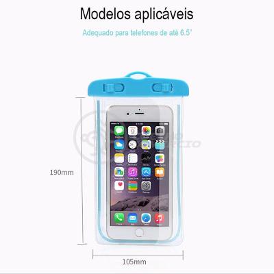 Capa Bolsa A Prova Dágua Impermeável Universal Para Celular - Azul