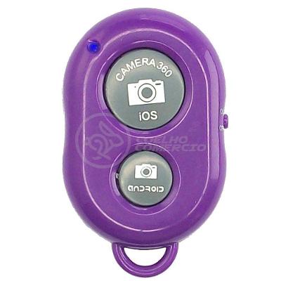 Controle Remoto Disparador De Fotos Bluetooth Selfie - Roxo