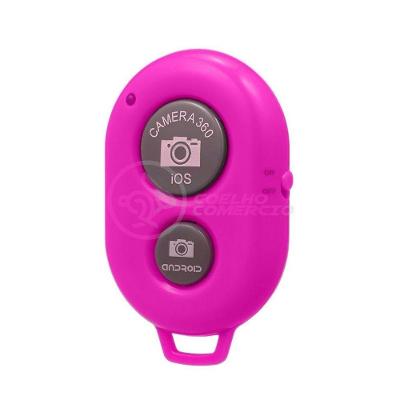 Controle Remoto Disparador De Fotos Bluetooth Selfie - Rosa