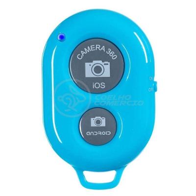 Controle Remoto Disparador De Fotos Bluetooth Selfie - Azul