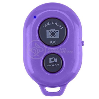 Controle Remoto Disparador De Fotos Bluetooth Selfie - Roxo