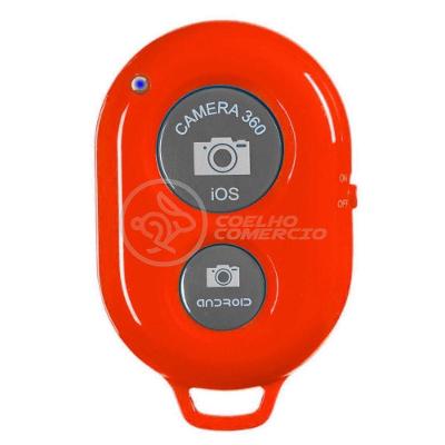 Controle Remoto Disparador Fotos Bluetooth Selfie Vermelho