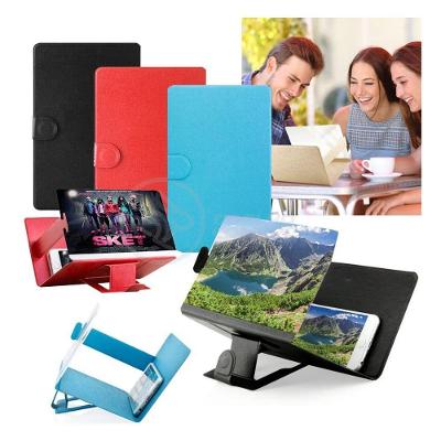 Lupa Ampliadora Tela De Celular Portátil Dobrável Vermelho