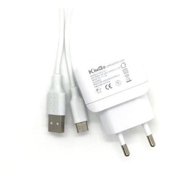 Kit Carregador Moto G4 Play Com Cabo Micro Usb V8 Branco