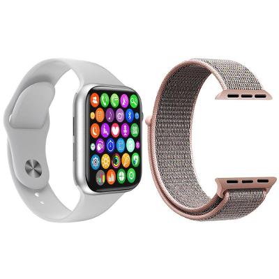Kit 1 Smartwatch Iwo9 Lite Branco + 1 Pulseira Extra Rosa
