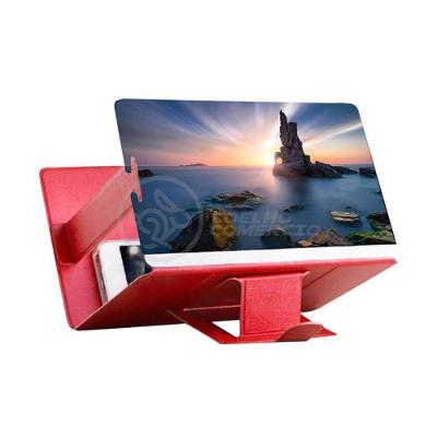 Lupa Ampliadora Tela De Celular Portátil Dobrável Vermelho