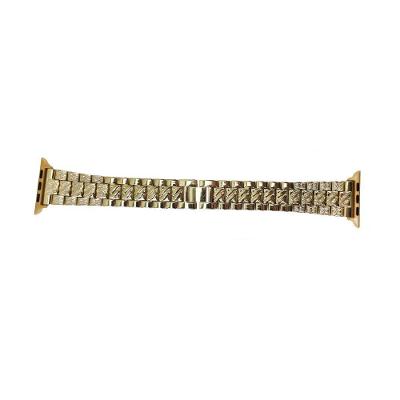 Pulseira Relogio Smartwatch Luxo Pedra Strass Aço 3 Elos