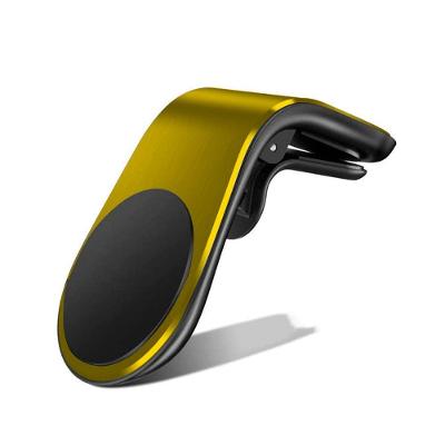 Suporte Adaptador Magnético Veicular Tipo L Dourado