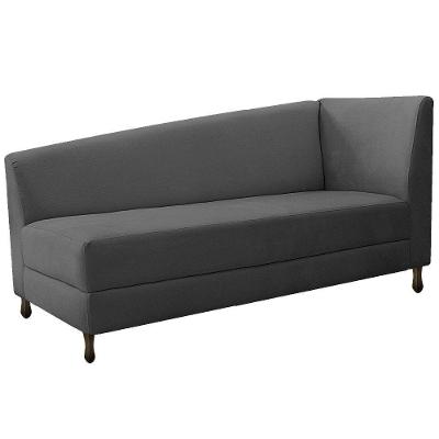 Diva Recamier Heitor 160Cm Lado Esquerdo Linho - Doce Sonho Móveis Cinza Escuro