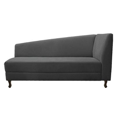 Diva Recamier Heitor 140Cm Lado Esquerdo Linho - Doce Sonho Móveis Cinza Escuro